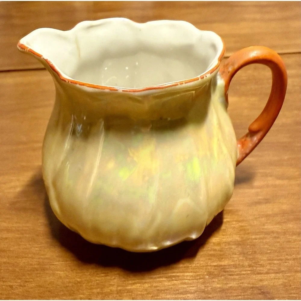 P.A.L.T. Czecho-Slovakia Porcelain Creamer Sugar Lusterware PALT Czaechoslavakia